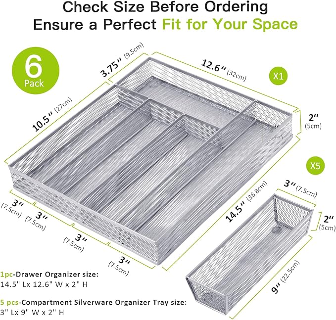 Neudeco Drawer Organizer Set 6 Pack - Image 2