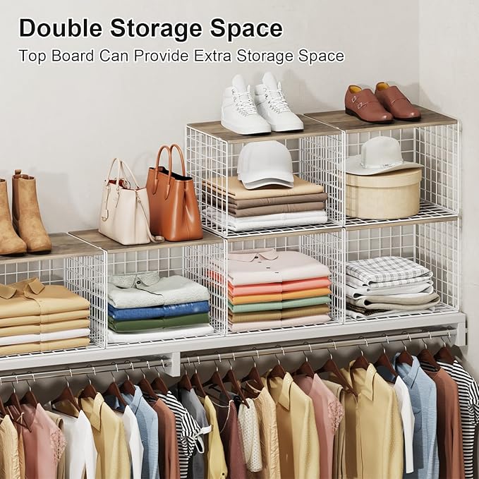 Closet Organizers And Storage Shelf, Widened Opening, Heightened Height