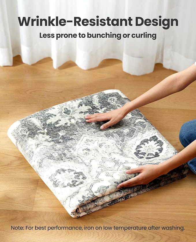 AMADA HOMEFURNISHING 5x7 Area Rugs, Washable Living Room Rug Low-Profile - Image 7
