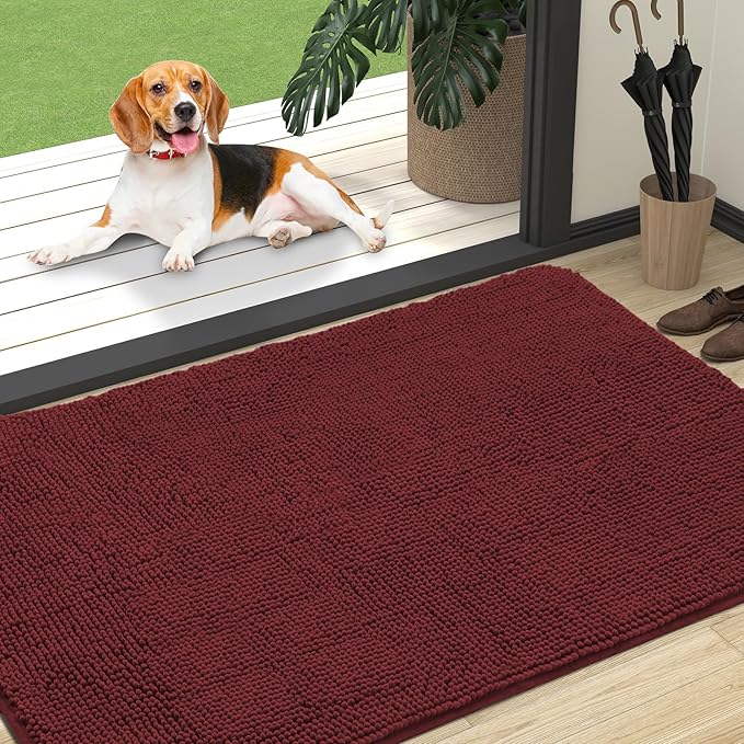 OLANLY Dog Door Mat for Muddy Paws 47x32, Absorbs Moisture and Dirt, Absorbent by OLANLY