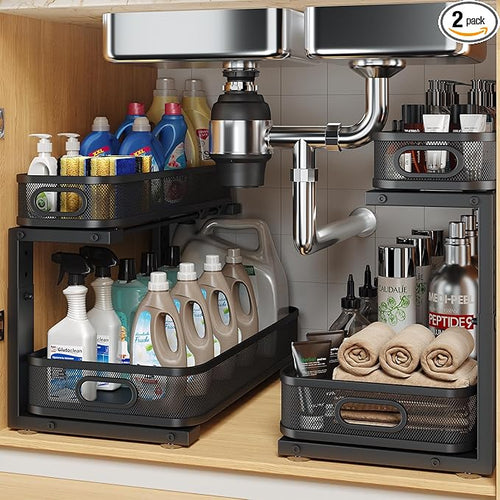 2 Pack 17.3IN-Depth Under Sink Organizer by UnderSinkOrganizer