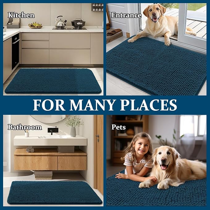 OLANLY Dog Door Mat for Muddy Paws 50x30, Absorbs Moisture and Dirt, Absorbent - Image 8