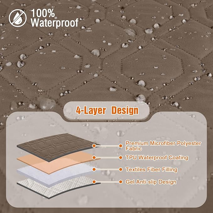 VANSOFY Waterproof Recliner Couch Covers, Sofa Covers 1-Piece Washable - Image 6