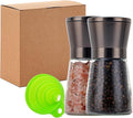 DAVIMADE Metal Bronze Salt and Pepper Grinder Set of 2，Manual Refillable by DAVIMADE