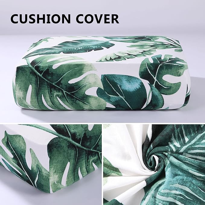 hyha Printed Couch Cushion Covers, Floral Sofa Covers Washable - Image 5