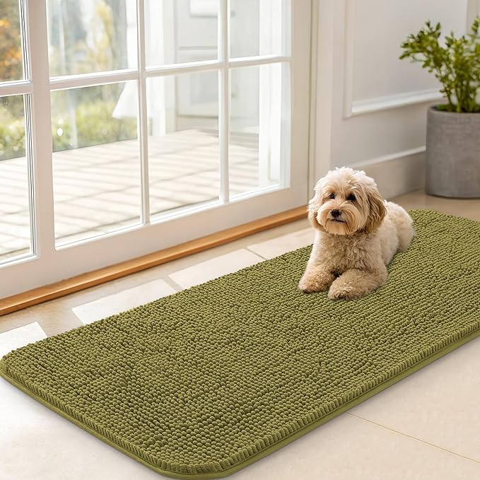 OLANLY Dog Door Mat for Muddy Paws 47x20, Absorbs Moisture and Dirt, Absorbent by OLANLY