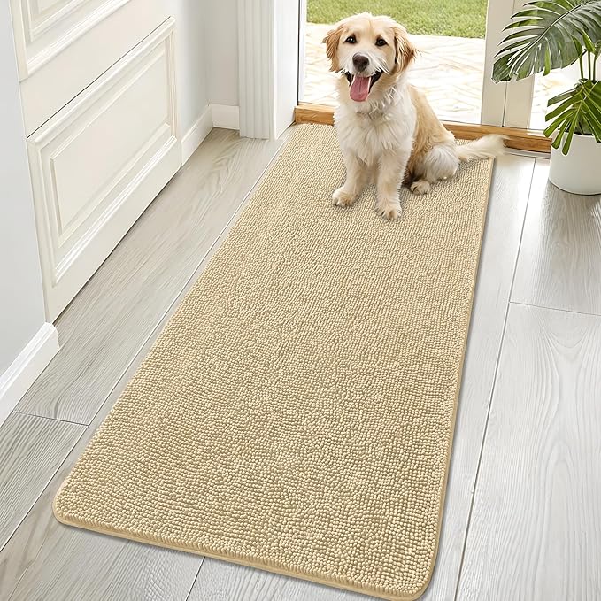 OLANLY Dog Door Mat for Muddy Paws 70x32, Absorbs Moisture and Dirt, Absorbent by OLANLY