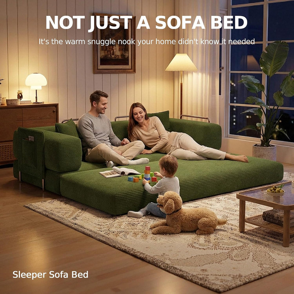 MoonSpeak 78.8'' Futon Sofa Bed, Boneless Couches for Living Room