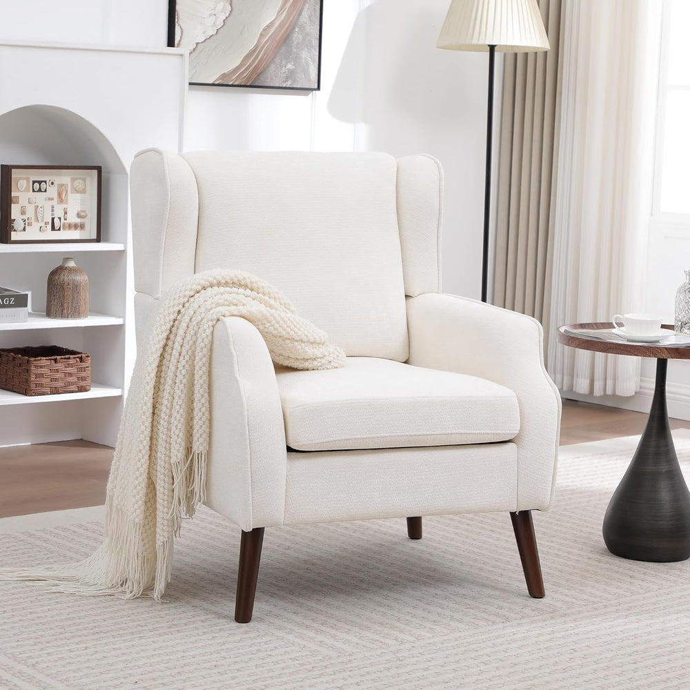 Accent Chair for Living Room,Mid Century Modern Wingback Chair for Bedroom,Up...