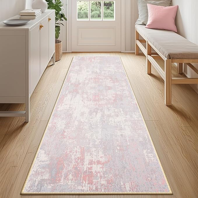Washable Area Rugs 2'x10' Non-Slip Modern Abstract Soft - Image 7