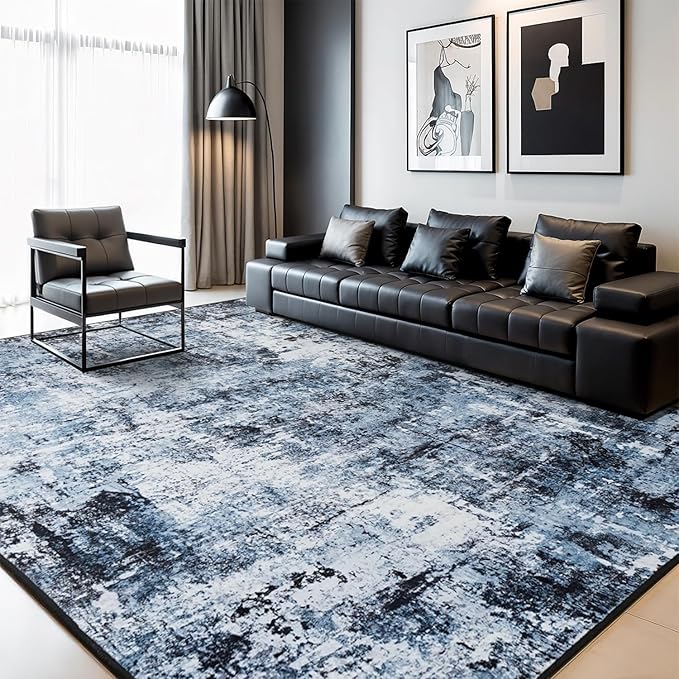Rugflix 8x10 Area Rugs for Living Room, Washable Large Rug Stain-Resistant Low - Image 9