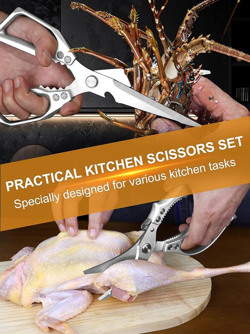 2 Pack Kitchen Shears, Heavy Duty Poultry Shears - Image 2