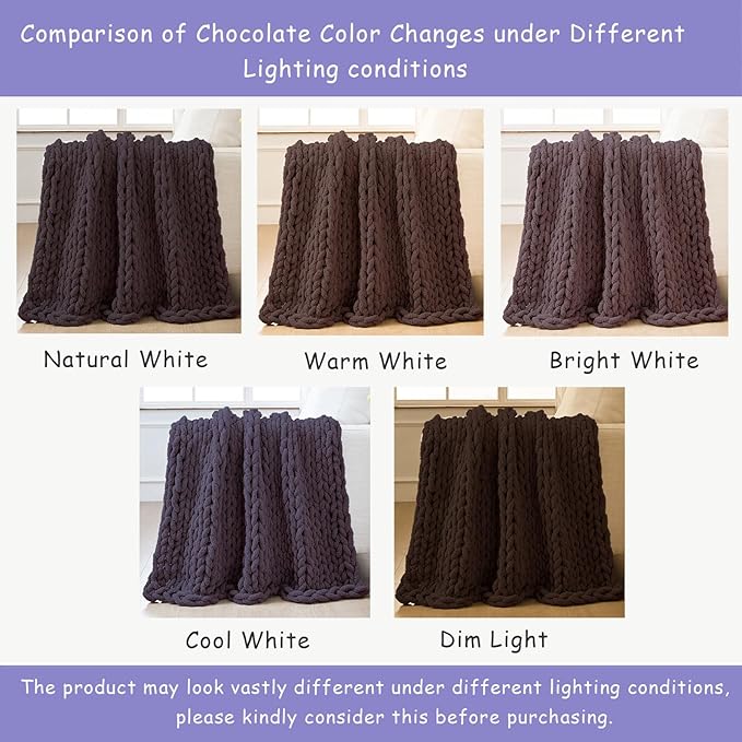 Bigacogo Chunky Knit Throw Blanket - Image 6