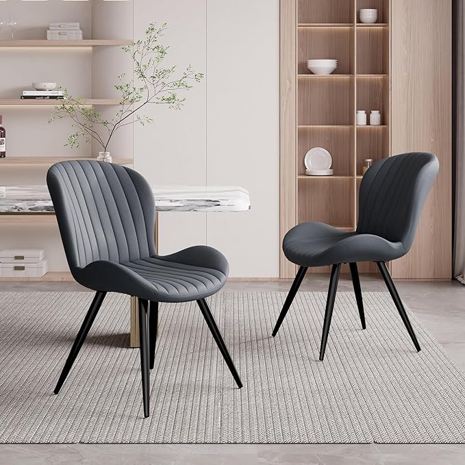 Nalupatio Dining Chairs Set of 2, Modern Dining Room Chairs Comfy Backrest Th...