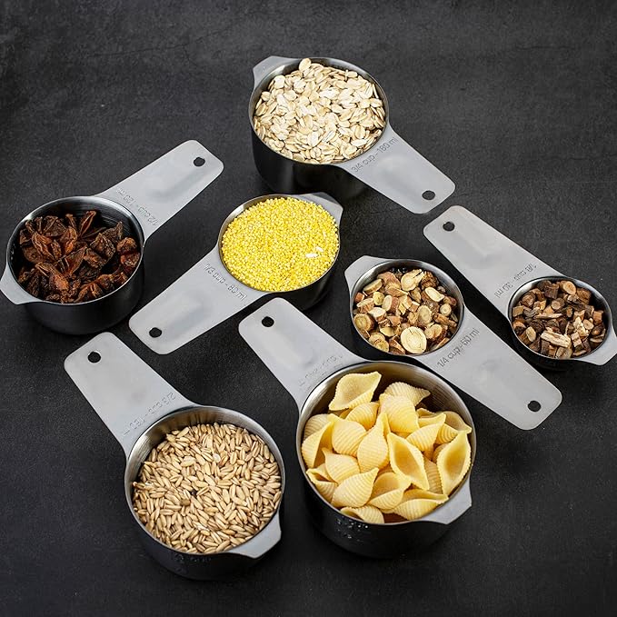 Set of 7 Heavy Duty Measuring Cups, 18/8 Stainless Steel - Image 9