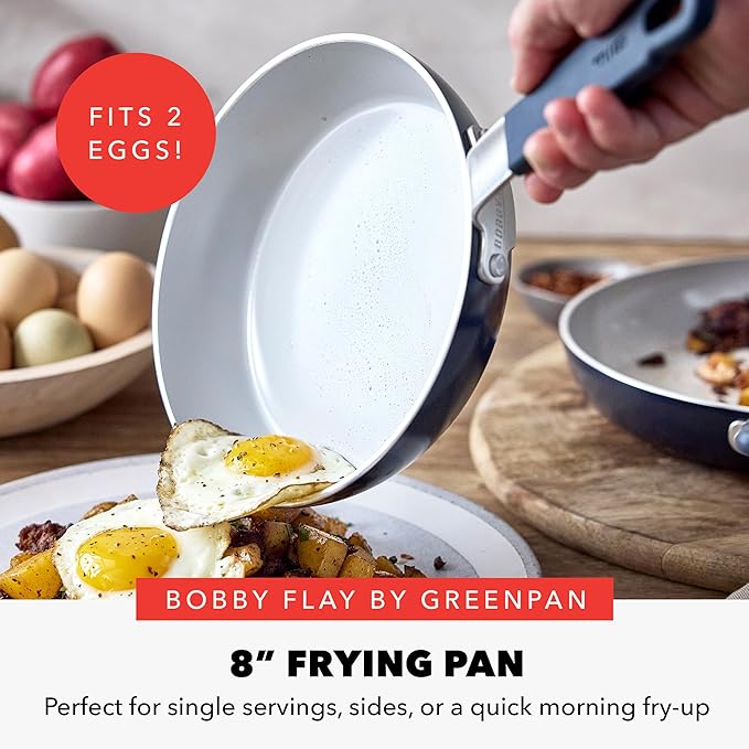 GreenPan x Bobby Flay 8" Nonstick Frying Pan Skillet, PFAS-Free Diamond Ceramic - Image 3