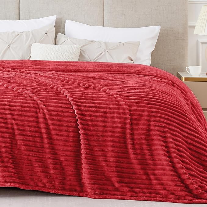 BEDELITE Fleece Blanket King Size – 3D Ribbed Jacquard Soft and Warm Decorative - Image 7
