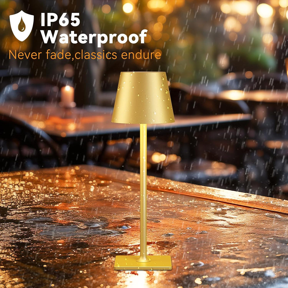 Yogaret 4 Pack Gold Rechargeable Led Cordless Table Lamps,Cordless Lamp with ...