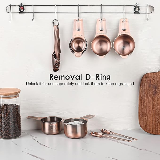 Copper Measuring Spoons Set 10, Stainless Steel Measuring Spoons - Image 6
