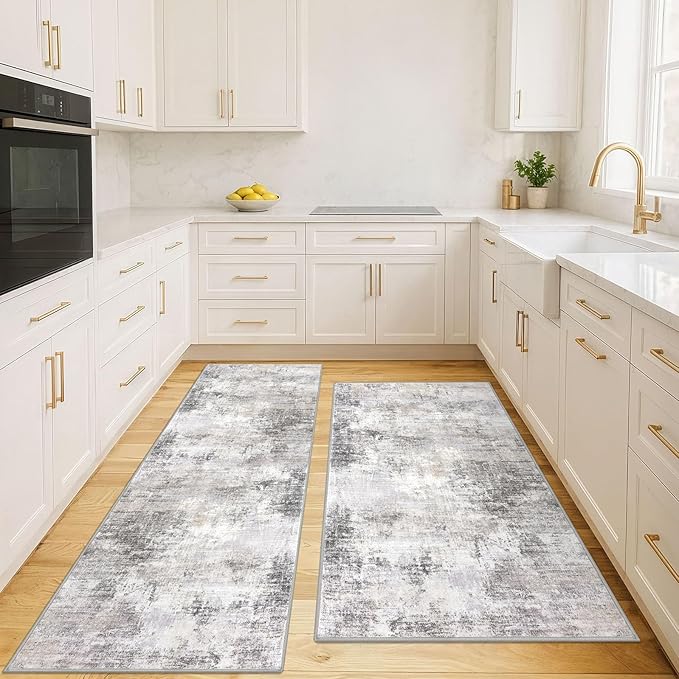 IOHOUZE Abstract Area Rugs and Runners Sets 2x6 and 3x5 Ft, Washable Entryway by iOhouze