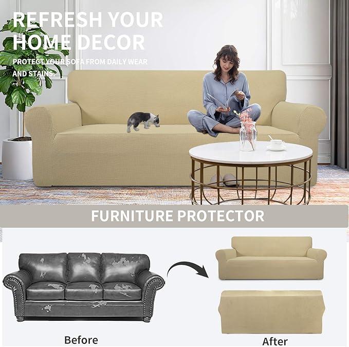 Easy-Going Stretch Loveseat Slipcover 1-Piece Sofa Cover Furniture Protector - Image 4