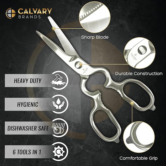 Kitchen Scissors for Food | Professional Chef Endorsed | Kitchen Shears Heavy