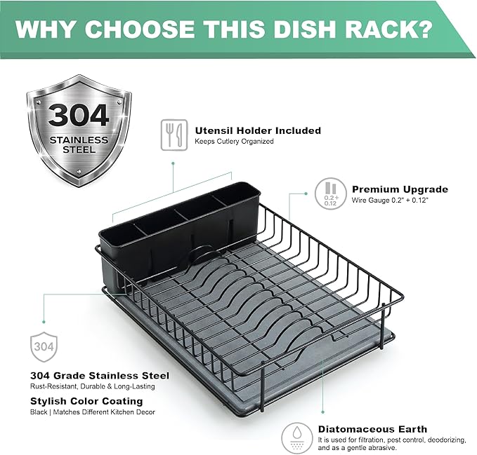 SunnyPoint 304 Stainless Steel Dish Drying Rack