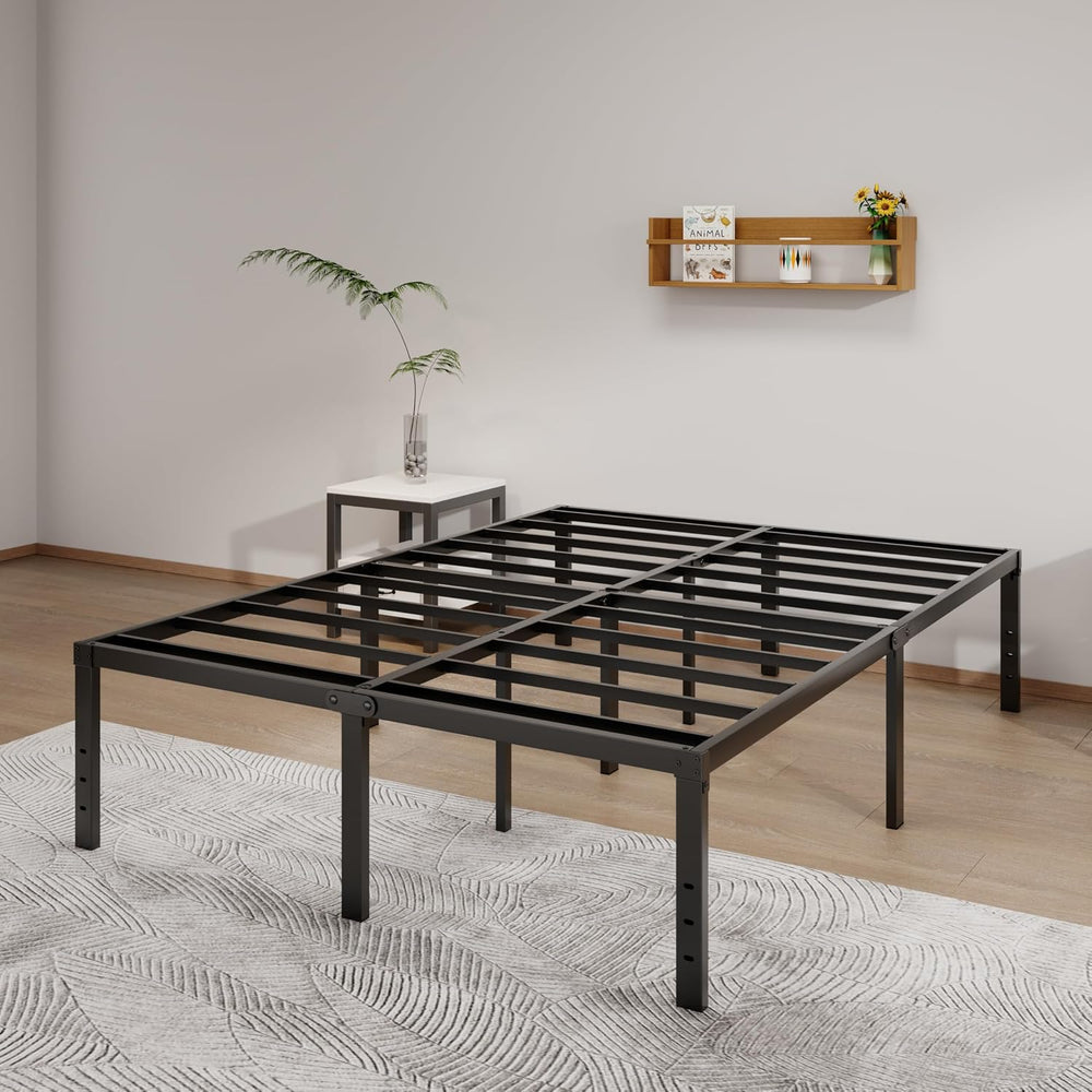 Metal Bed Frame Full Size 18 Inch Platform Bed Frames with Underbed Storage