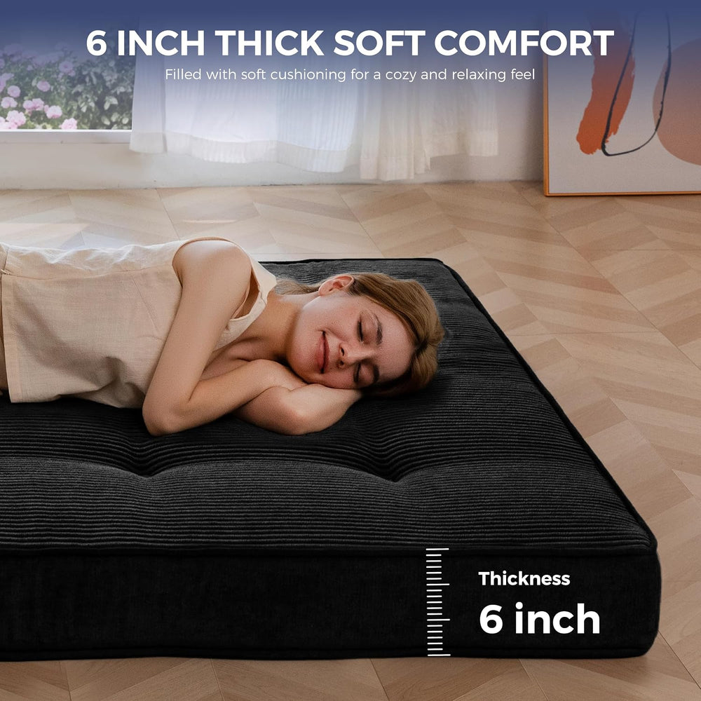 MAXYOYO 6" Extra Thick Japanese Floor Mattress Full Size Futon Mattress