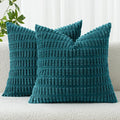 MIULEE Pack of 2 Corduroy Decorative Throw Pillow Covers 18x18 Inch Soft Boho by MIULEE