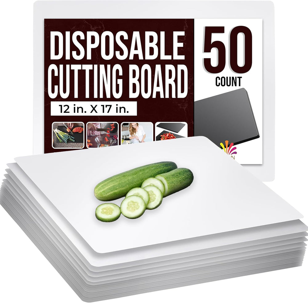 Disposable Cutting Boards for Kitchen 50 Count White Cutting Board 12 Inch X