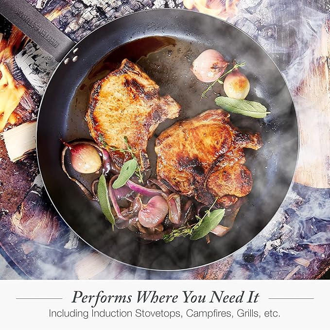 Merten & Storck Pre-Seasoned Carbon Steel 8” Frying Pan Skillet, Use on - Image 9