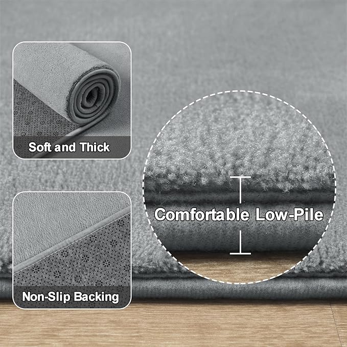 Amearea Modern Soft Hallway Runner Rug, 2x10 Feet Washable Long Runner Rugs - Image 3