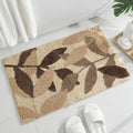 Brown Bathroom Rug Set 2 Piece, Non-Slip Strong Water Absorbent Plush Microfiber Bath Mat Set, Machine Washable Bathroom Floor Mat Cute Shower Bathmat Indoor Doormat (20"x32"+20"x32")