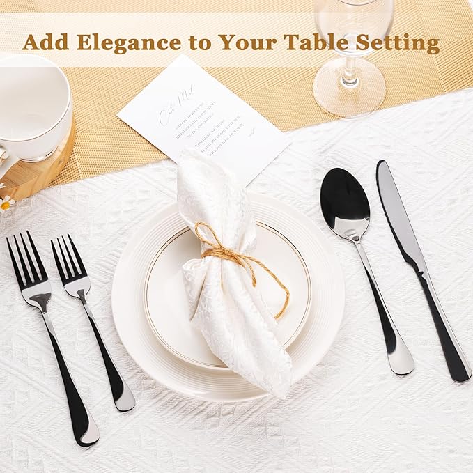 Astercook 24-Piece Black Silverware Set - Image 6