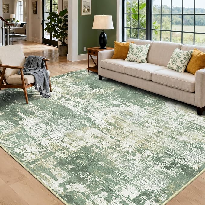 Washable Area Rugs 5'x7' Non-Slip Modern Abstract Soft - Image 8