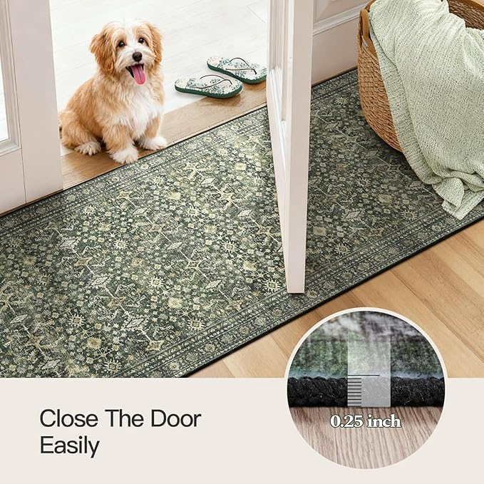 Lofus 2X 6 Area Rug, Low Pile Soft Carpet Runner - Image 6