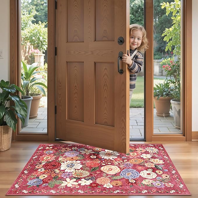 2x4 Entryway Runner Rugs, Non Slip Washable Rugs - Image 2
