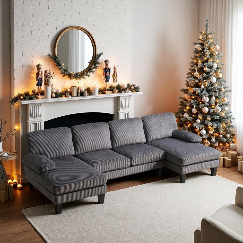 VINGLI 110" Sectional Couches for Living Room,U Shaped Couch with Double...