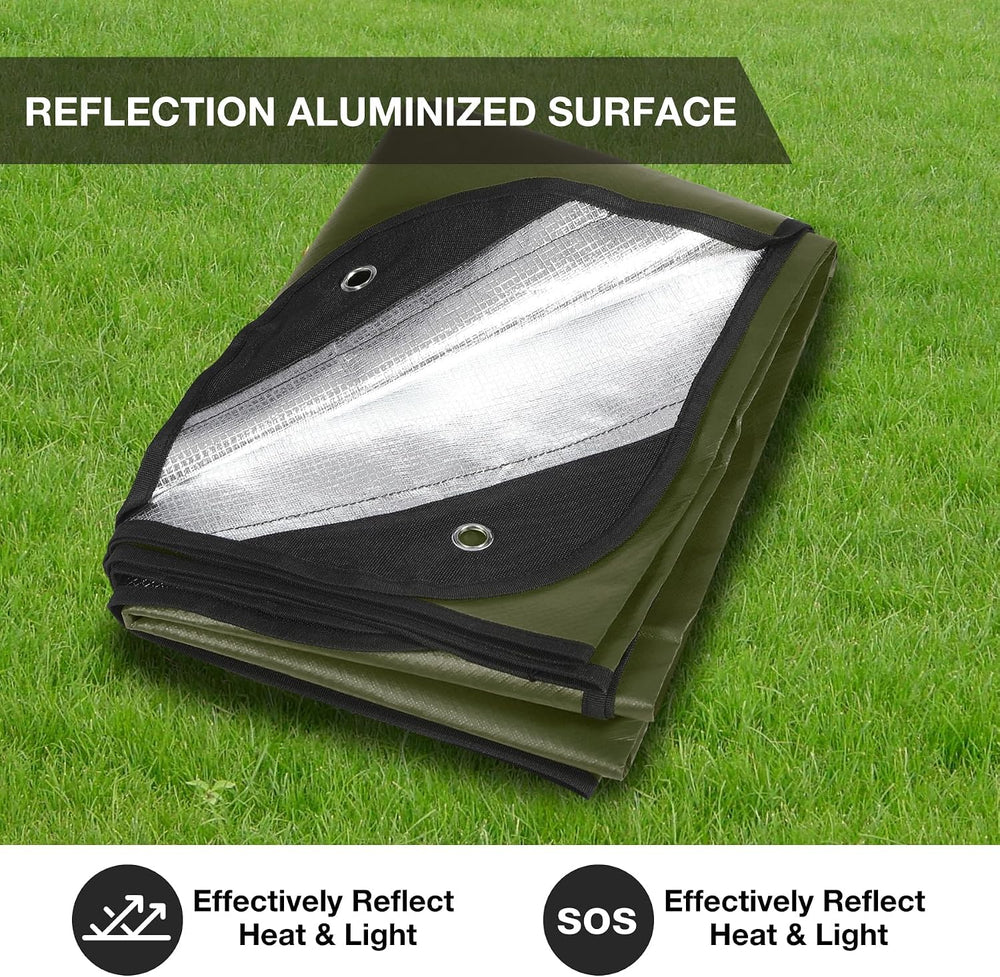 RedSwing 2 Pack Heavy Duty Waterproof Emergency Thermal Tarp, Insulated Survi...