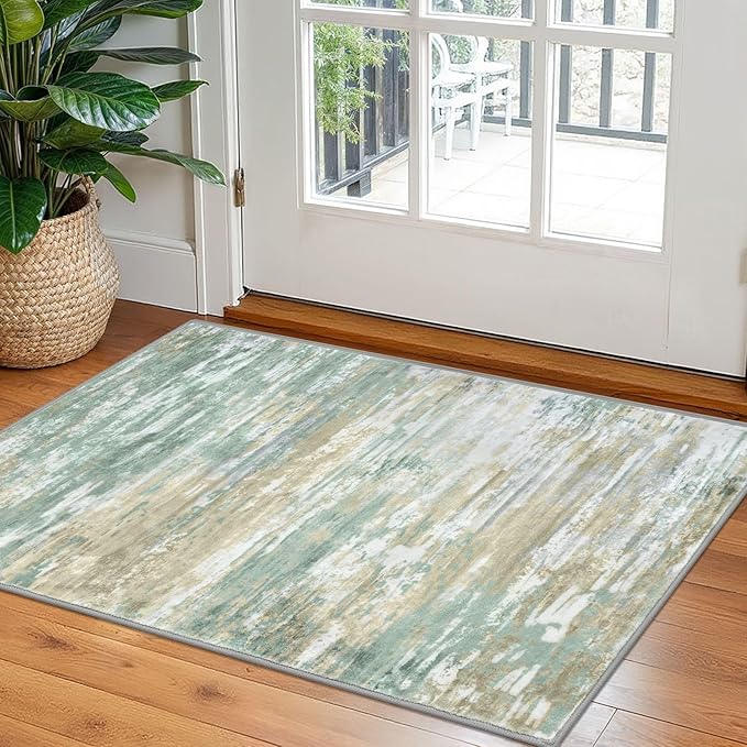 KOZYFLY Small Area Rug 2x3 Rug Entryway Rugs Modern Abstract Indoor Non-Slip by KOZYFLY