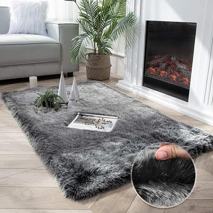 Ashler HOME DECO Soft Fox Faux Fur Chair Couch Cover Area Rug by AshlerHomeDeco