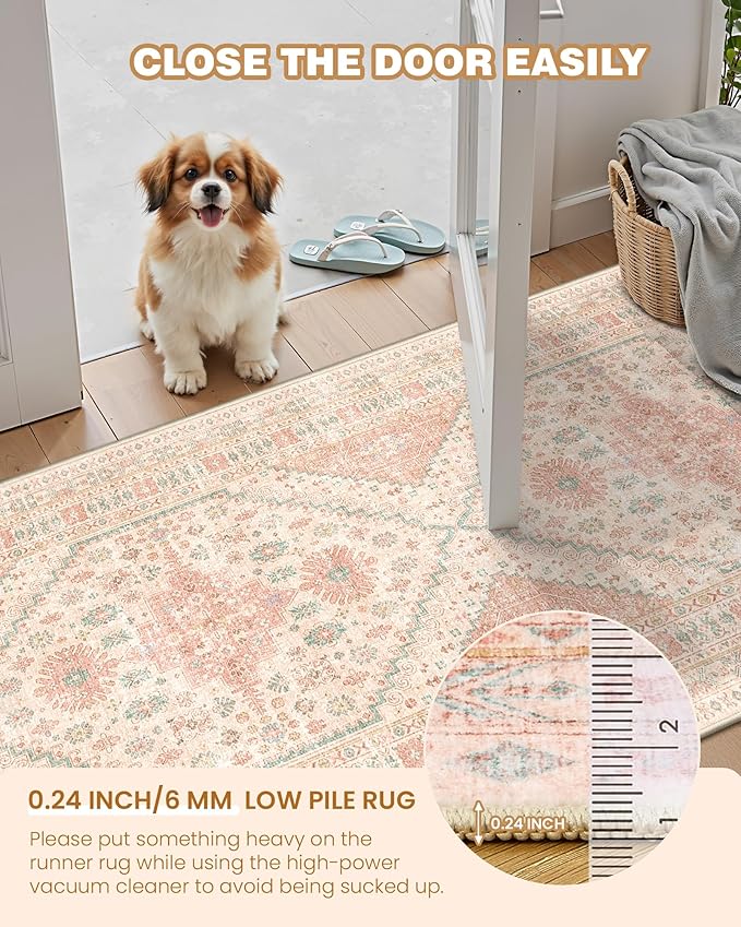 Kitchen Runner Rug Non Slip Washable 2.5x10, Soft Ultra-Thin Entryway Rug - Image 4