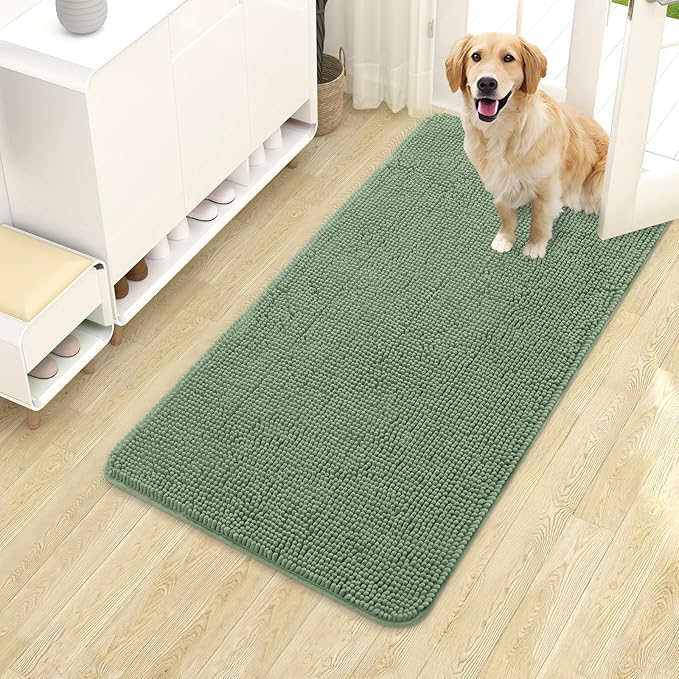 OLANLY Dog Door Mat for Muddy Paws 40x24, Absorbs Moisture and Dirt, Absorbent by OLANLY