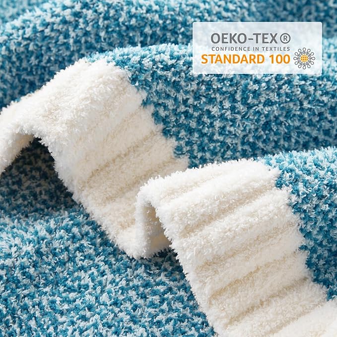 Snuggle Sac Teal Blue Oversized Throw Blankets, Super Soft Warm Cozy Throw - Image 5