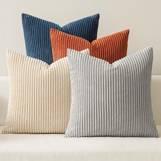 MIULEE Boho Farmhouse Throw Pillow Covers 18x18 Inch Set of 4 Summer Mordern by MIULEE