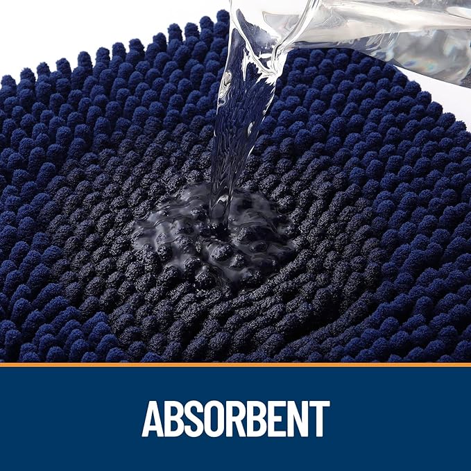 OLANLY Dog Door Mat for Muddy Paws 36x24, Paw Print Design, Absorbs Moisture - Image 3