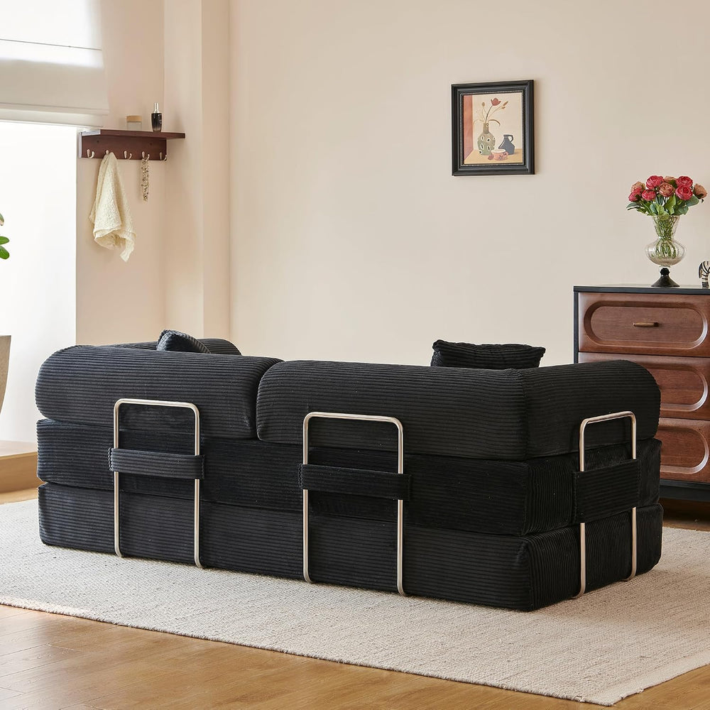 Eafurn 4-in-1 Boneless Convertible Sofa Bed, 79" Folding Mattress Couch ...