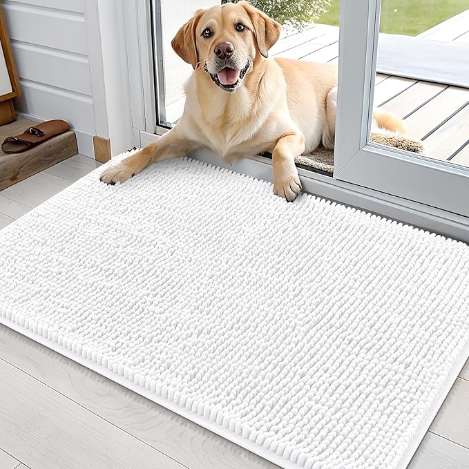 OLANLY Dog Door Mat for Muddy Paws 36x24, Absorbs Moisture and Dirt, Absorbent by OLANLY