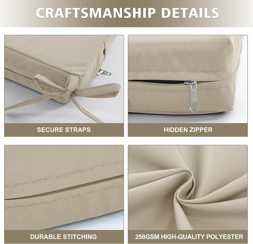 24x24 Inch Outdoor Cushions for Patio Furniture Set of 2, Waterproof Outdoor ...